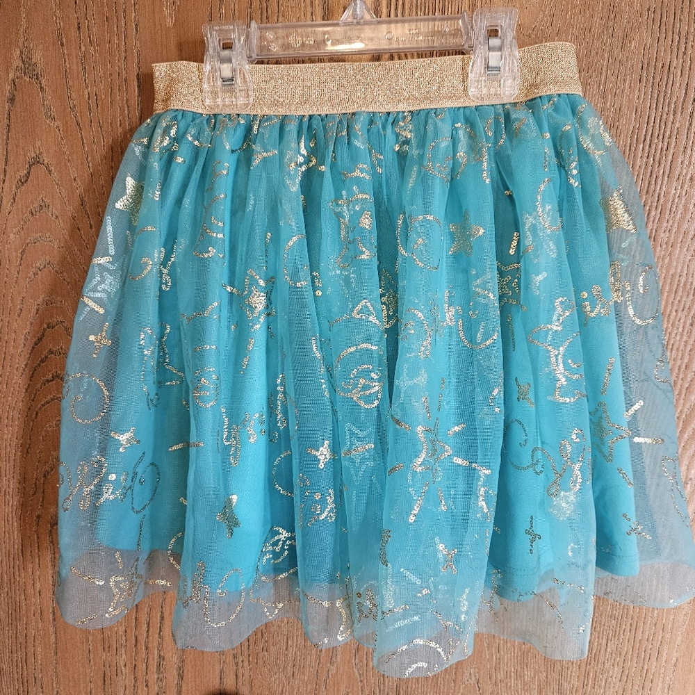 Disney Gold and Blue Skater Skirt